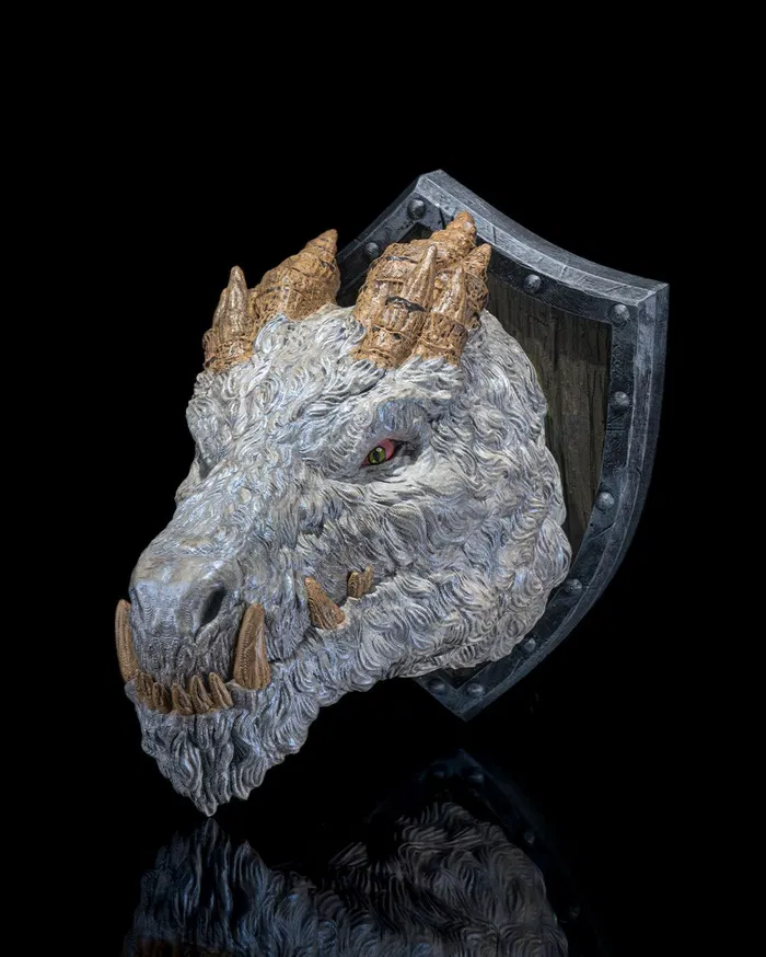 Polar Dragon Trophy Bust